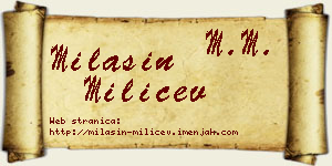 Milašin Milićev vizit kartica